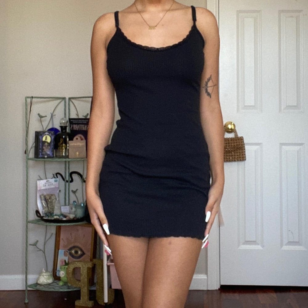 Black mini dress